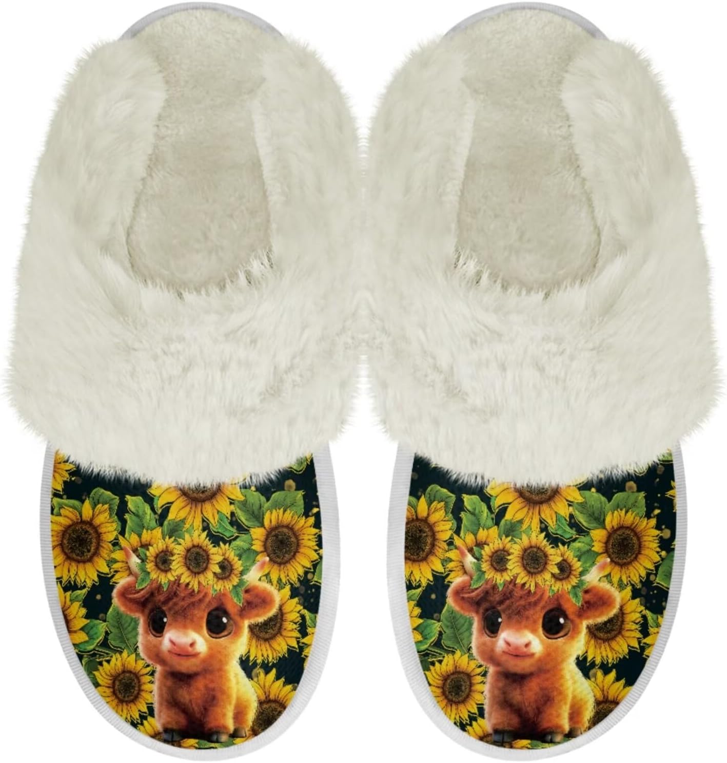 

Тапочки для дома Binienty для женщин и мужчин, мягкие плюшевые, для утепления дома, Cute Cattle