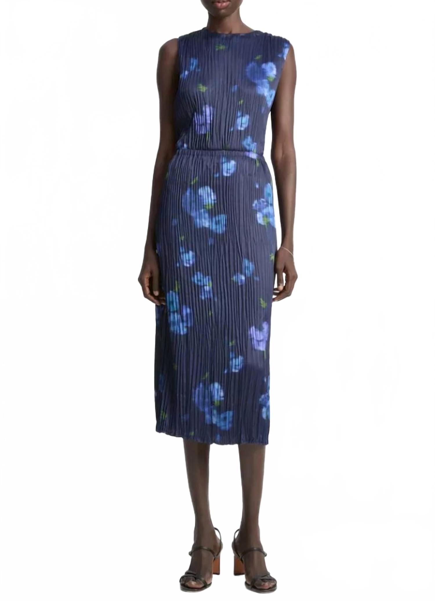 

Платье Poppy Blur Crushed Column в цвете Midnight Vince, Midnight