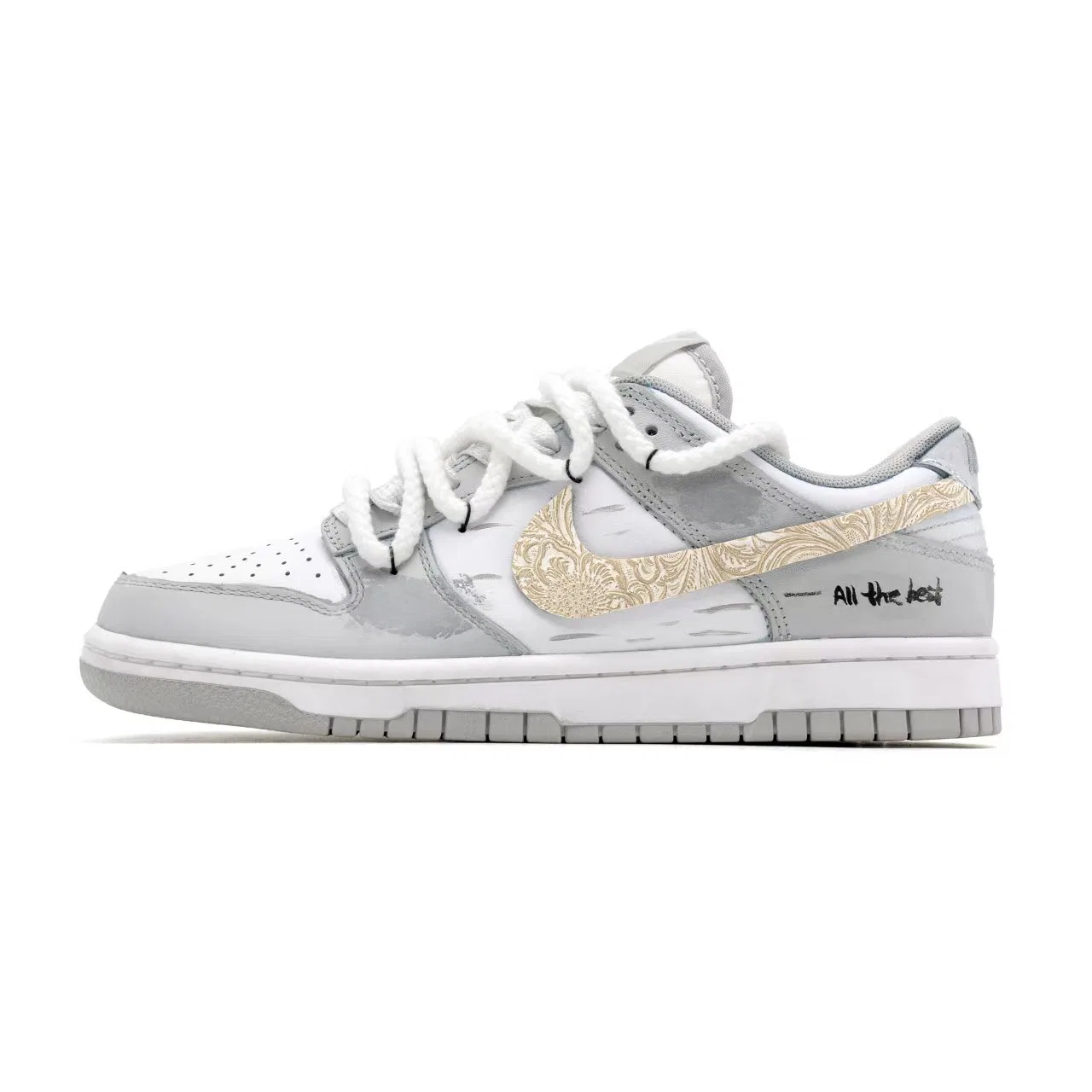 Кроссовки кожаные Nike Dunk Low Light Gray