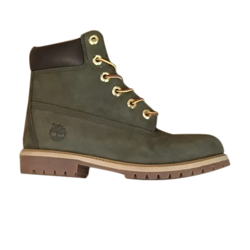 Ботинки Timberland Premium 6 Inch Junior на шнурках, зеленый