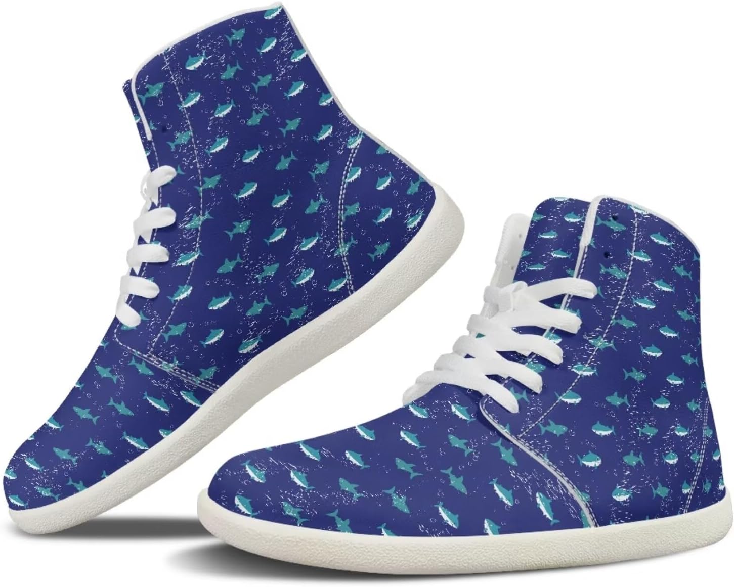 

Мужские кроссовки chaqlin Mid Top, противоскользящие, широкой посадки, минималистичного дизайна, классические модные высокие кеды, шнуровка, стильные повседневные кроссовки для пар, Sea Shark