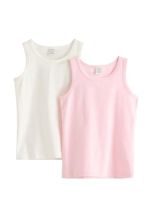 Футболка Lindex Basic 2 pack, светло-розовый — фото 4