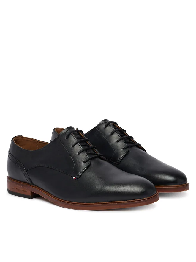 Tommy Hilfiger Кожаные туфли Hilfiger FM0FM05777, черные — фото 2