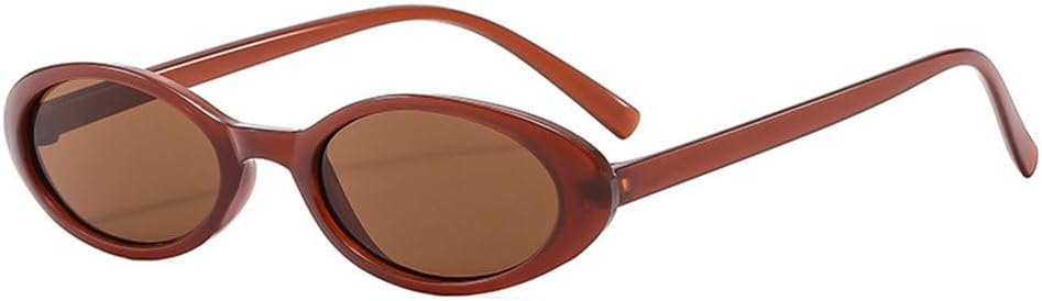 

Маленькие овальные солнцезащитные очки для женщин и мужчин, модные винтажные хип-хоп очки «кошачий глаз» с леопардовым принтом, панк-очки, защита от ультрафиолета UV400 generic, Brown-brown