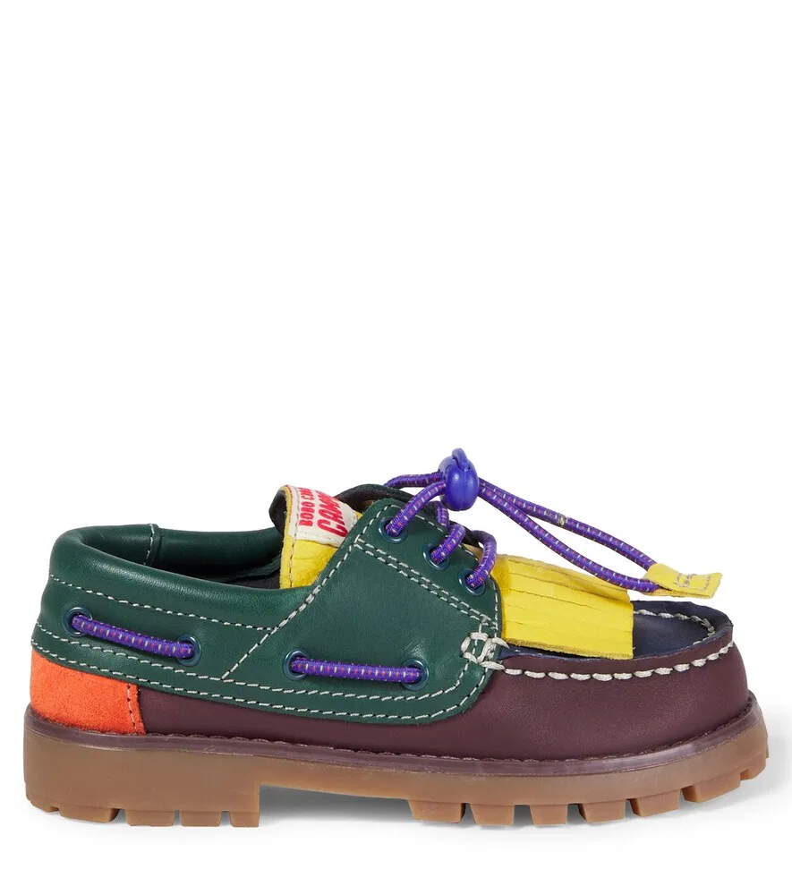 Кожаные лодочные туфли Camper Compas Nautic Bobo Choses, мультиколор — фото 3