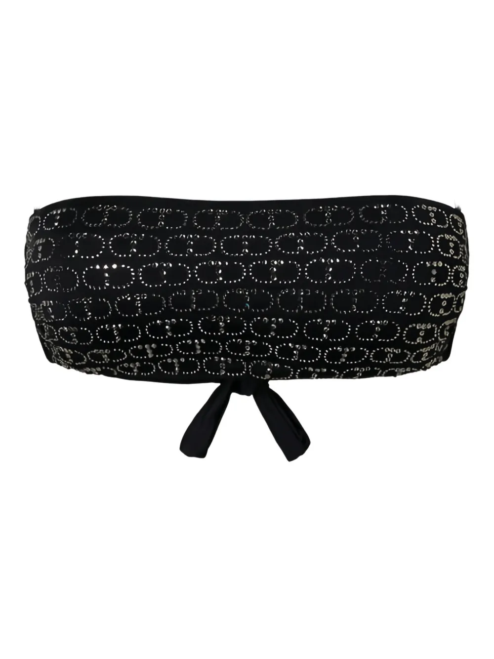 

Топ бикини бандо со стразами Twinset, черный