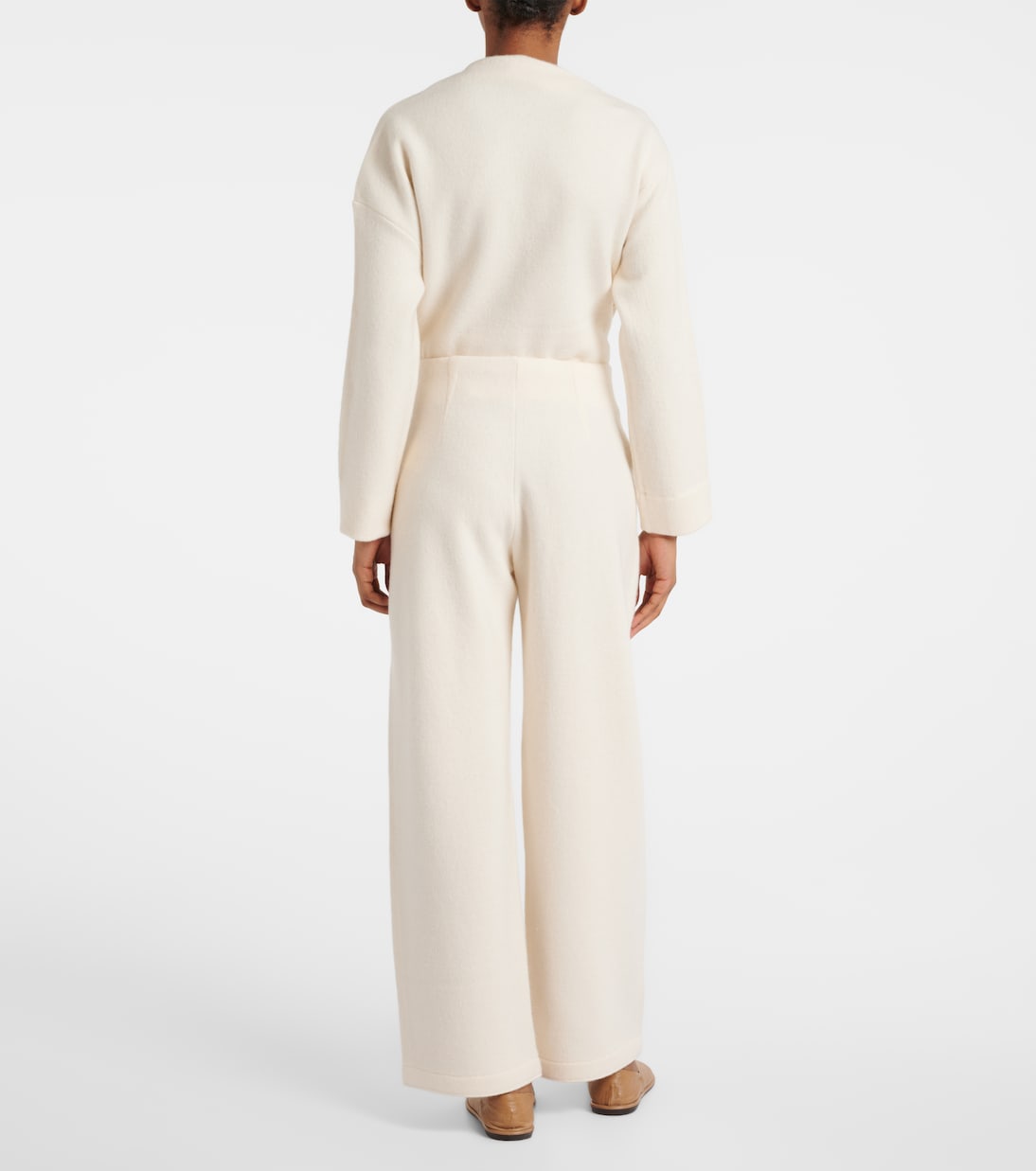 Широкие брюки Arca из кашемира и шерсти Max Mara, белый — фото 3