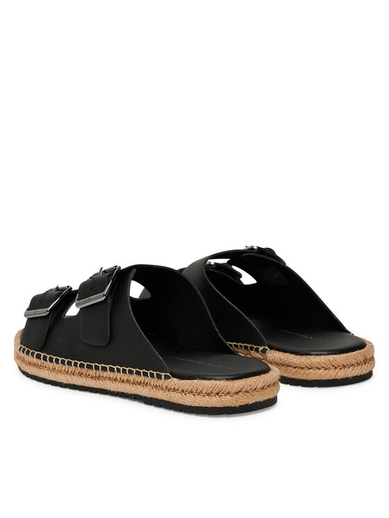 Эспадрильи Flex Jutte Hilfiger Lth Sandal FM0FM05646 Tommy Hilfiger, чёрный — фото 3