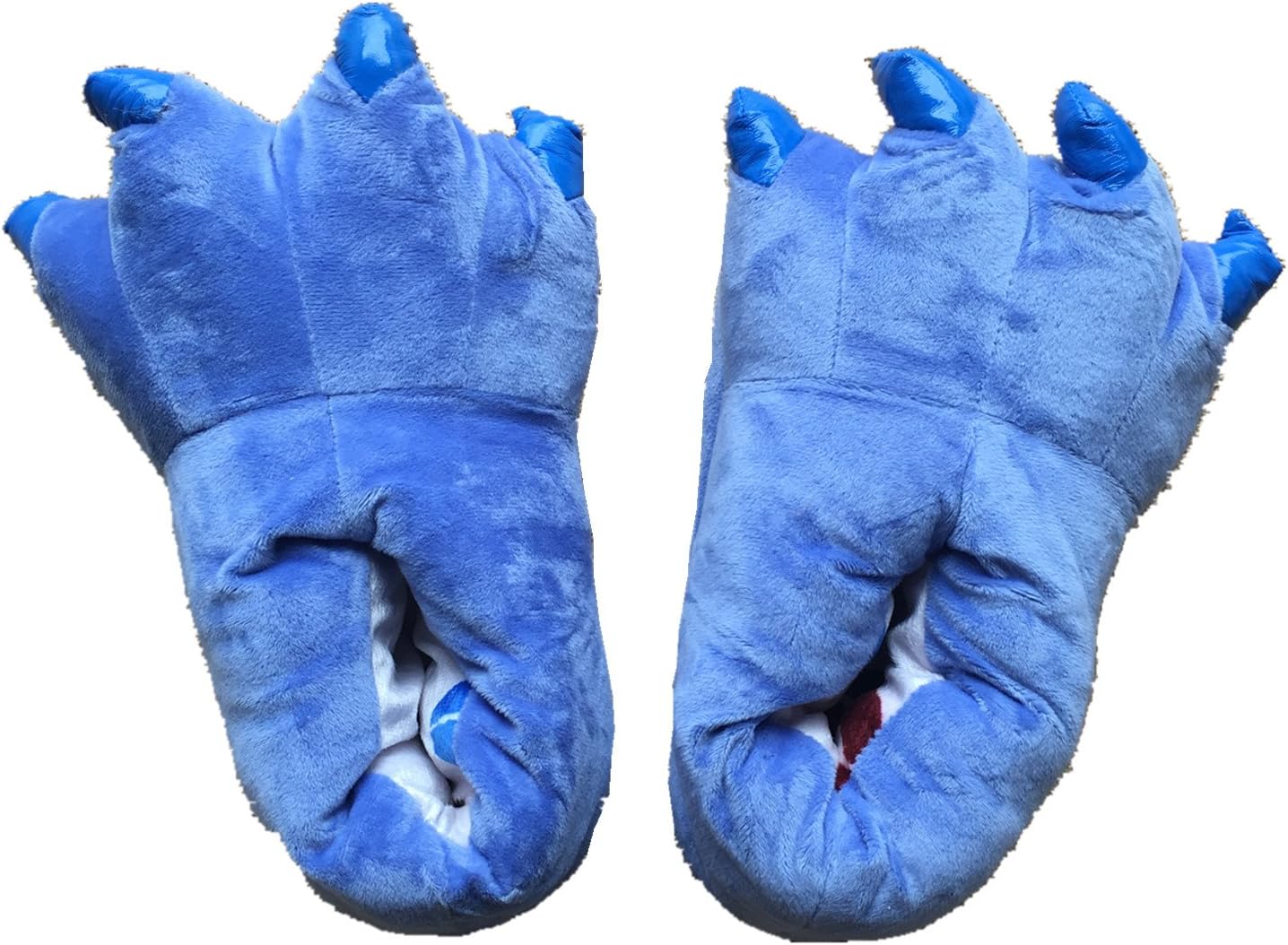 

Унисекс плюшевые тапочки с лапами и когтями, обувь в стиле костюма животного YESBOR, синий
