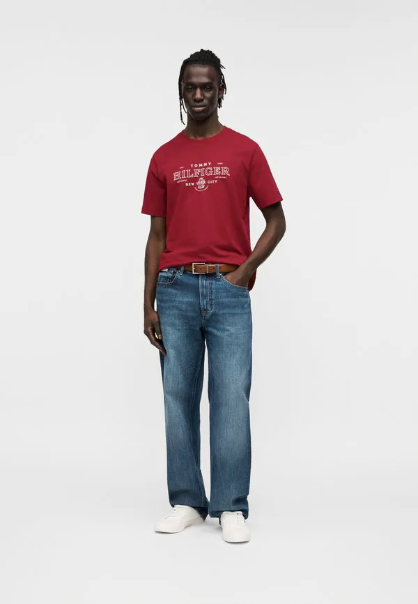 Футболка с графическим принтом и логотипом heritage Tommy Hilfiger, Regatta Red — фото 2