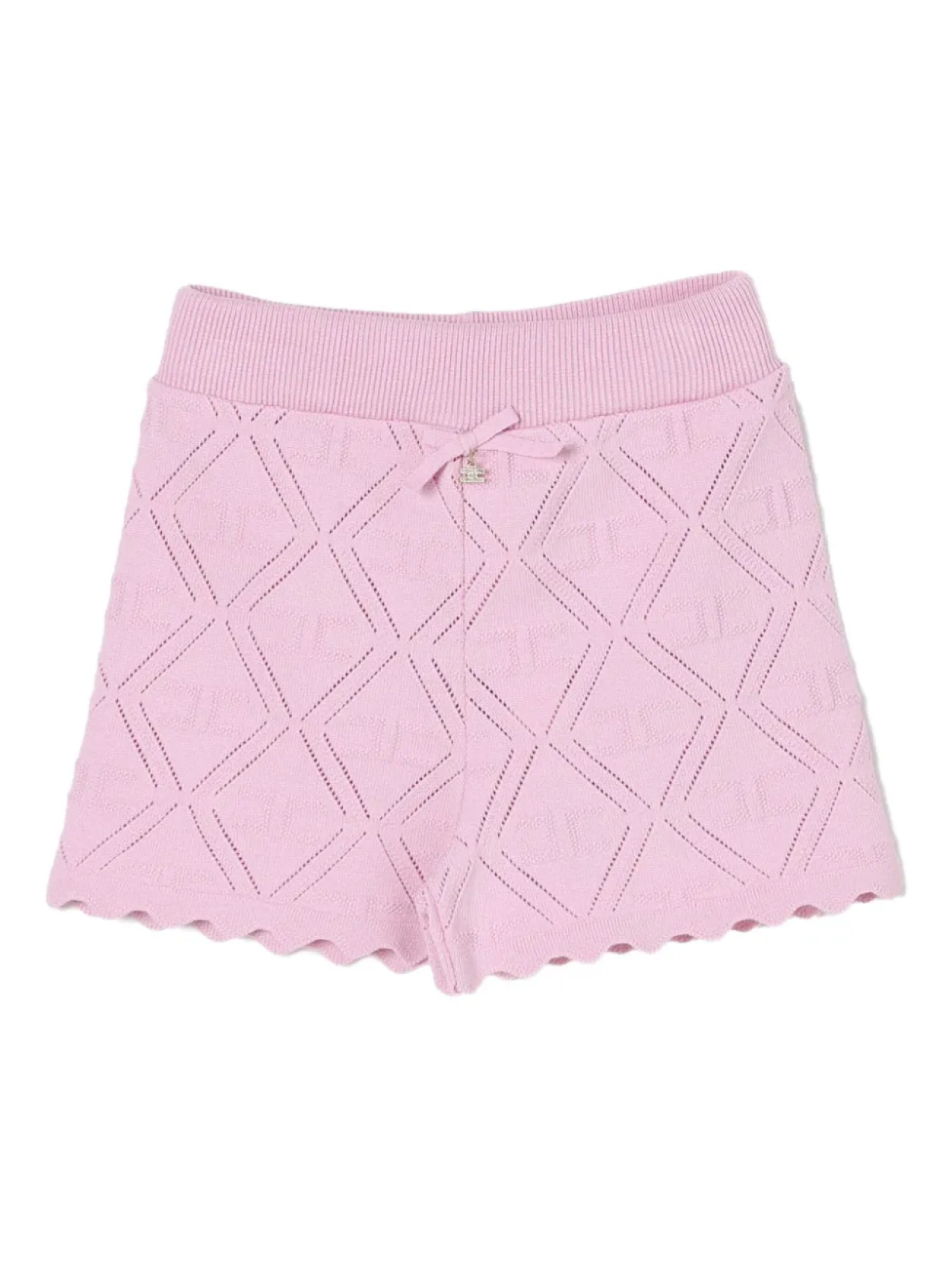 

Шорты Elisabetta Franchi Kids с ромбовидным узором, розовый