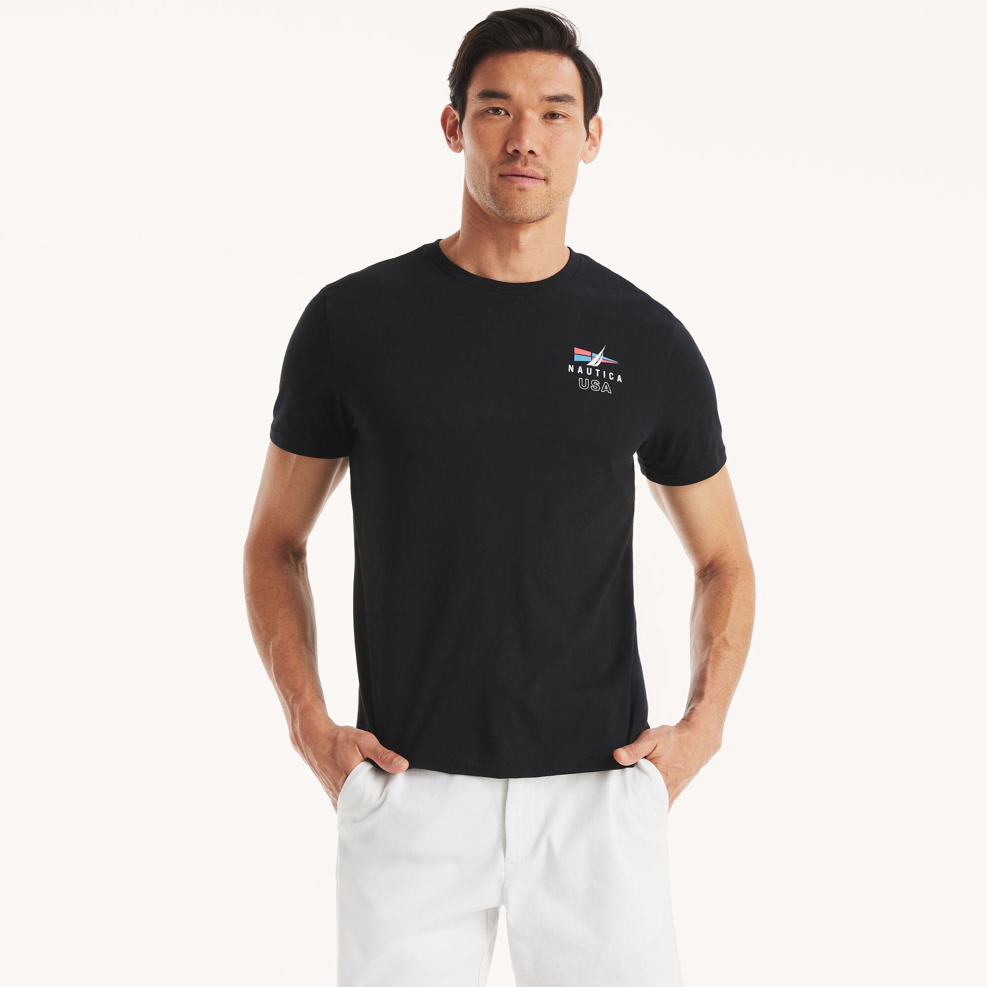 

Футболка Nautica Mens Deep Sea Racing с графикой, цвет true black