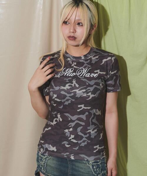 

Футболка с простым логотипом, камуфляжный принт DISPARK