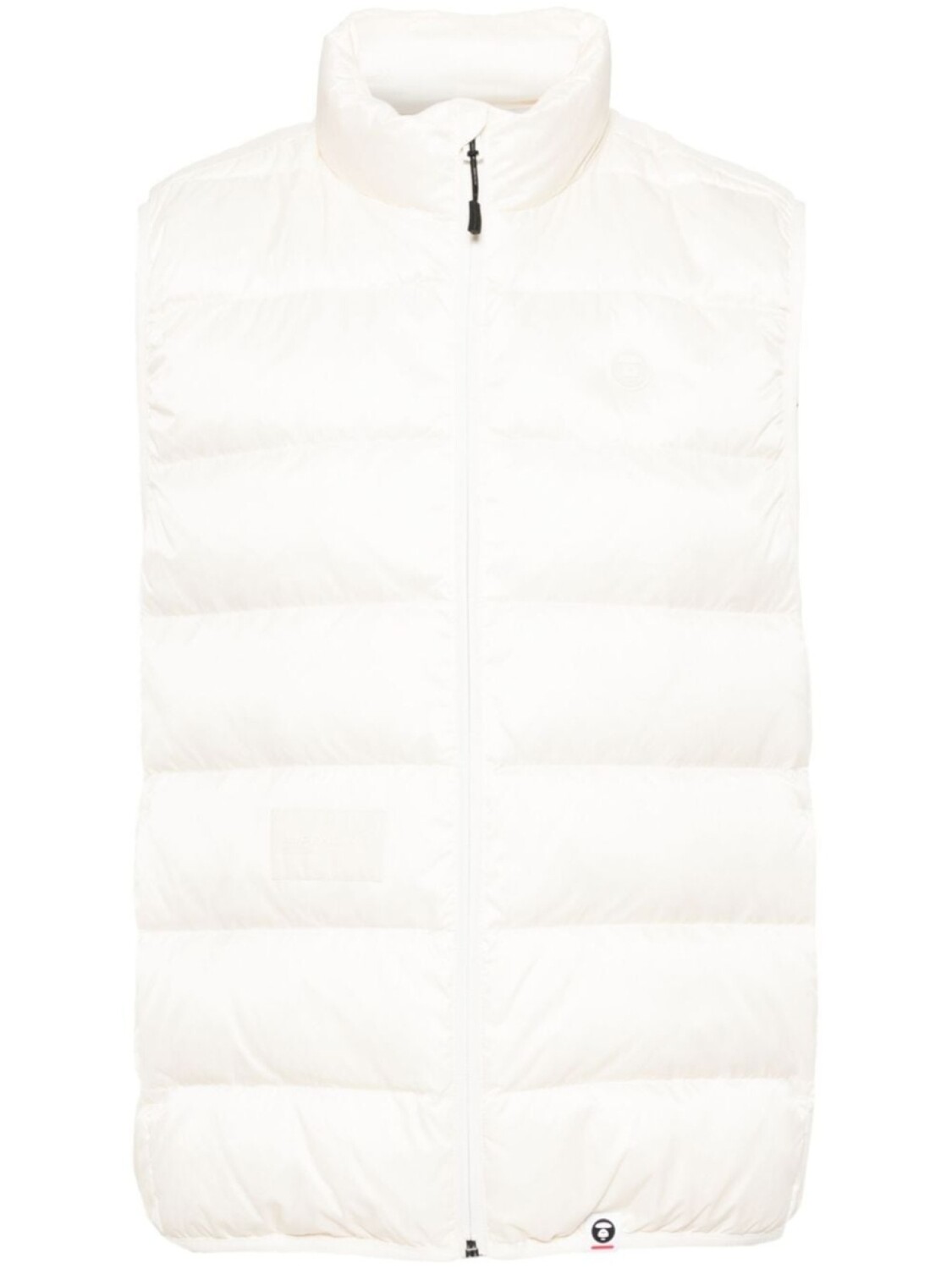 

AAPE BY *A BATHING APE пуховик с нашивкой-логотипом, белый