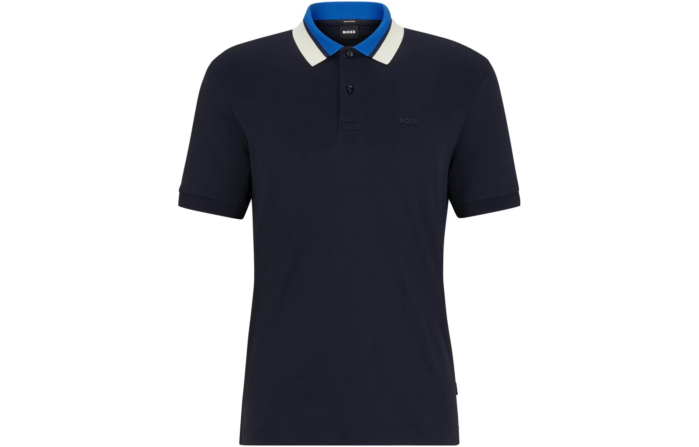 

Футболка поло мужская темно-синяя HUGO BOSS