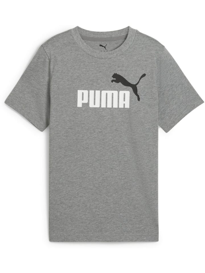 

Футболка ESS 2 COLOR No.1 Logo Tee B серого цвета Puma