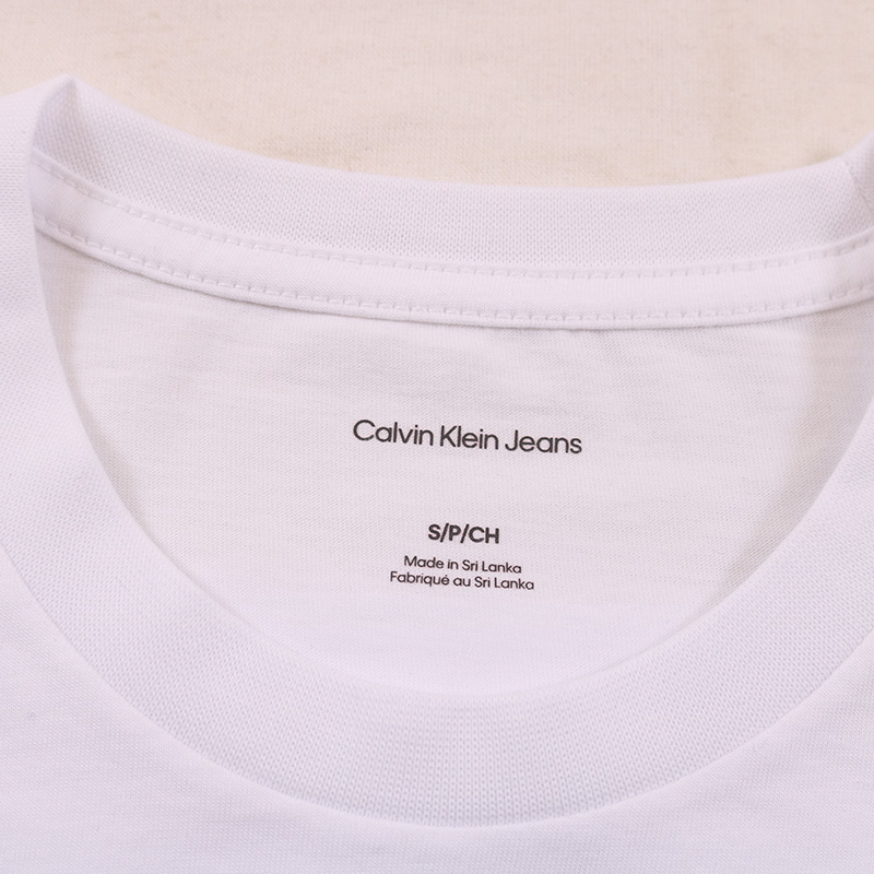 Футболка с круглым вырезом и коротким рукавом для мужчин Calvin Klein, белый — фото 4