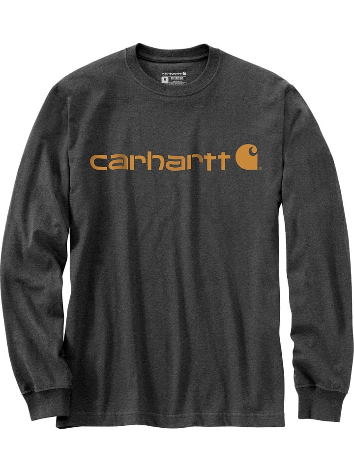 

CARHARTT Футболка "Dearborn Relaxed LS Logo T-Shirt" серого цвета, Серый, CARHARTT Футболка "Dearborn Relaxed LS Logo T-Shirt" серого цвета