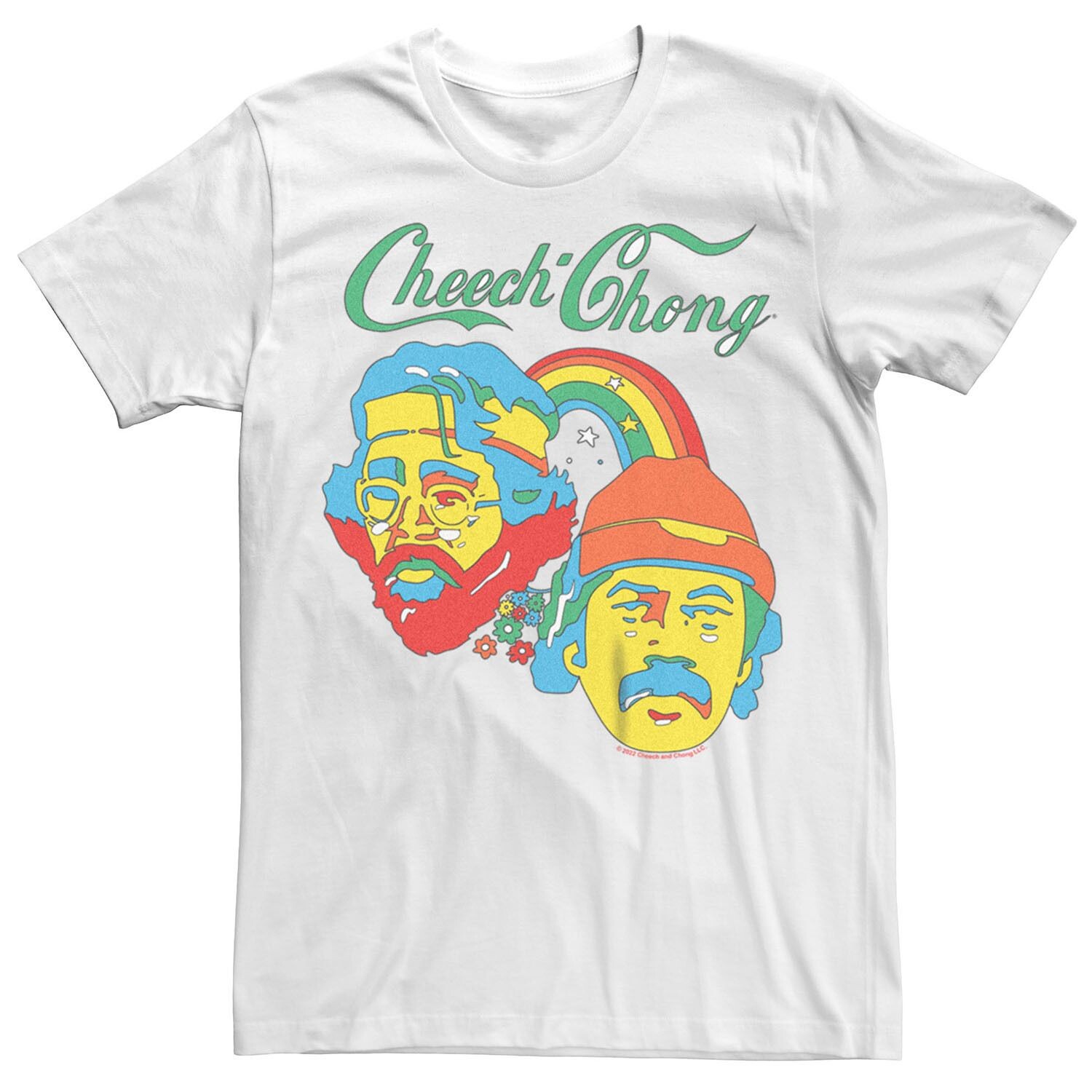 

Мужская футболка Cheech And Chong Rainbow Faces Licensed Character