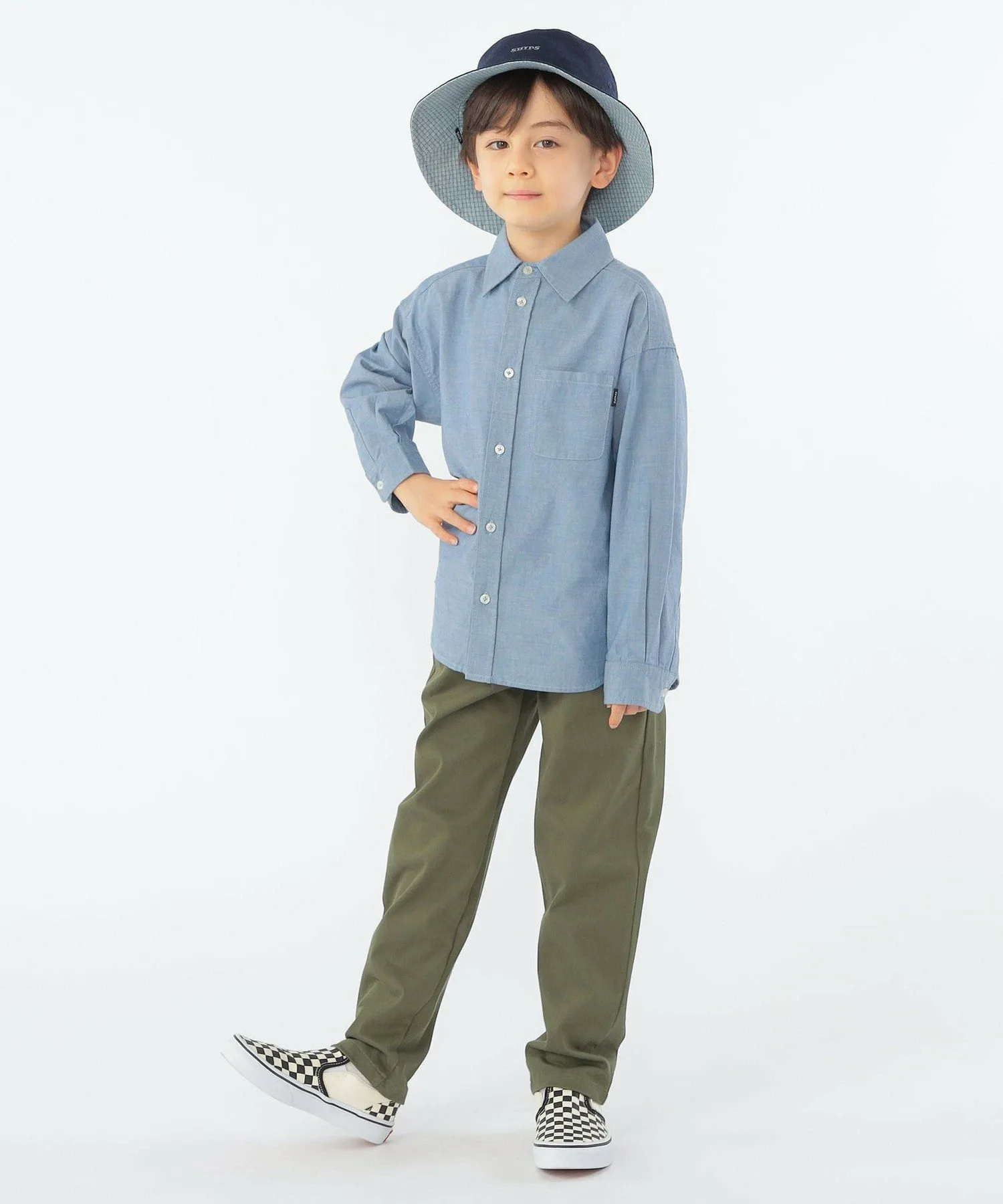 Детские брюки-комбинезон: 100–130 см / Wonder Shape Pants SHIPS KIDS, Olive — фото 4