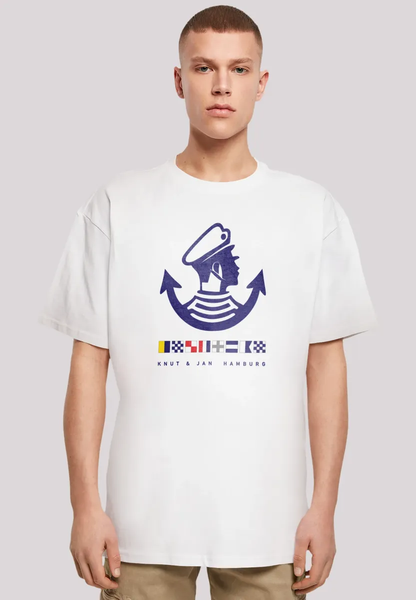 

Футболка F4NT4STIC "Knut & Jan Hamburg Logo", принт, белый