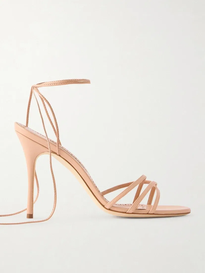 Кожаные босоножки Leva 105 Manolo Blahnik, розовый