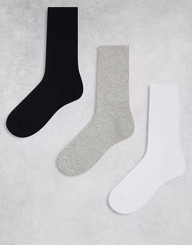 

Носки Cotton On, 3 упаковки, черного, белого и серого цветов Cotton:On