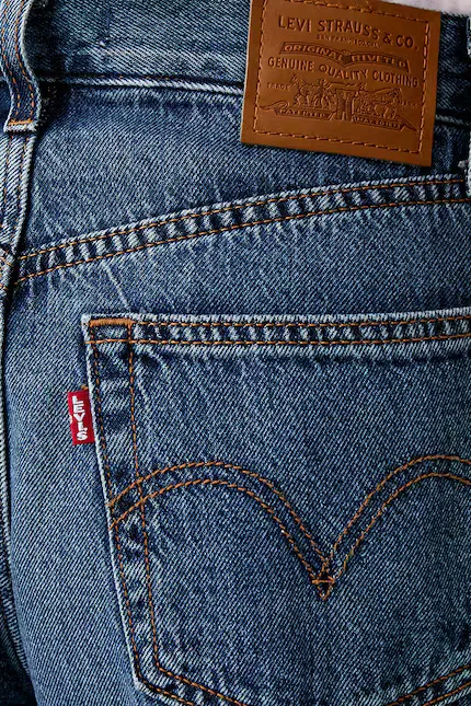 Шорты джинсовые High багги Short Achieve Everything Levi's, синий — фото 4