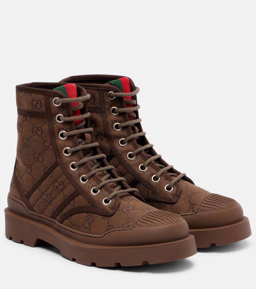 Ботинки GG Canvas combat Gucci, Cr.Br/Cr.Br/Cr.B/Vrv
