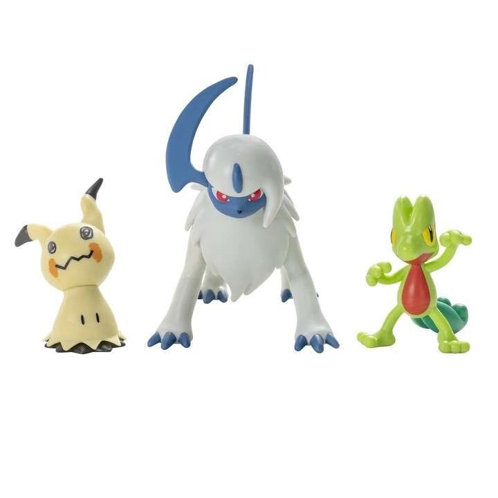 

Jazwares, Pokemon, набор из 3 фигурок Treecko, Mimikyu, Absol