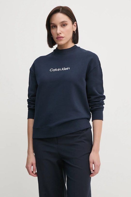 

Хлопковая толстовка Calvin Klein, темно-синий