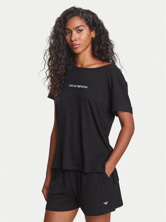 

Футболка обычного кроя EW000780 AF12192 UC001 Emporio Armani, черный
