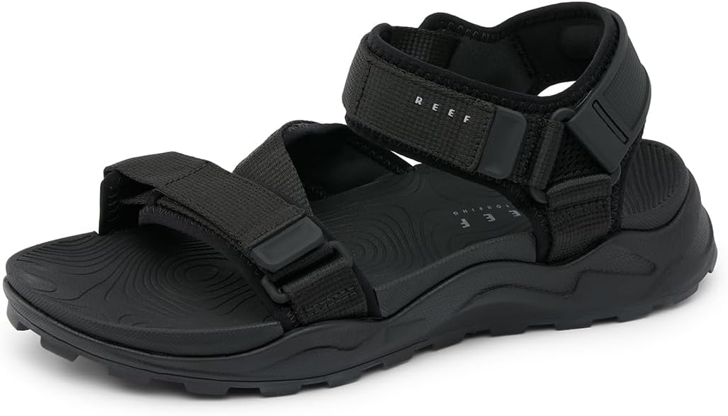 

Мужские повседневные спортивные сандалии REEF Cross Shore, регулируемые ремешки, поддерживающая стелька, противоскользящая подошва, черные, размер 7