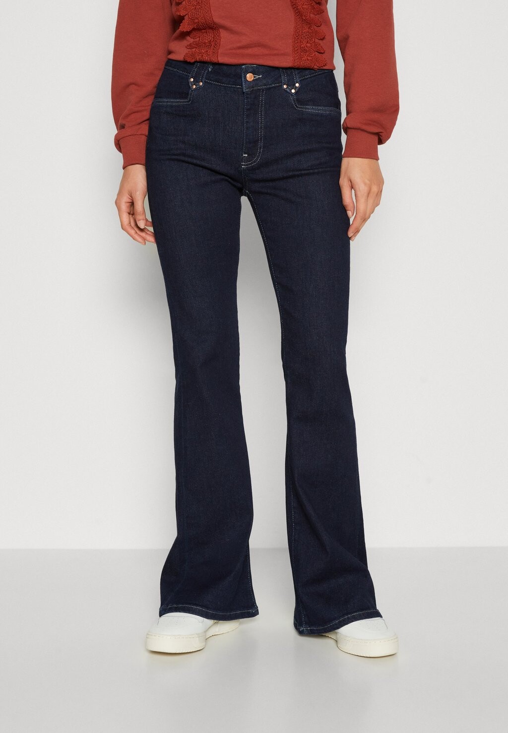 

Джинсы-клеш Onlcheryl Retro Cutline ONLY, цвет dark blue denim