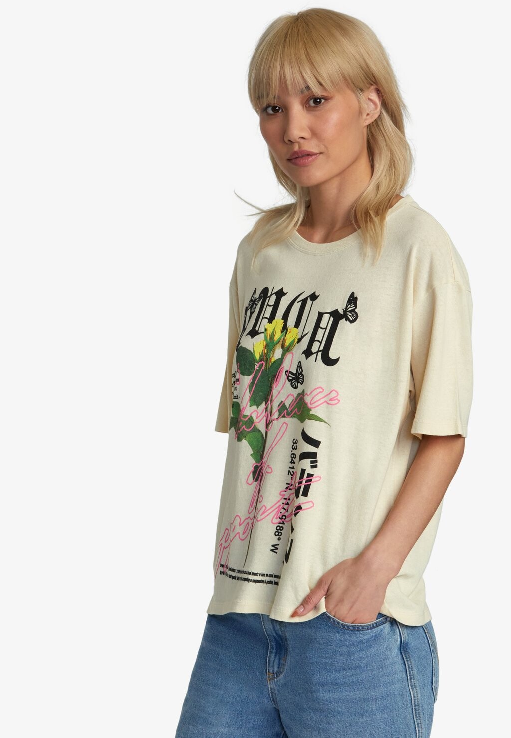 

Футболка с принтом MIDNIGHT KYOTO À MANCHES COURTES RVCA, белый