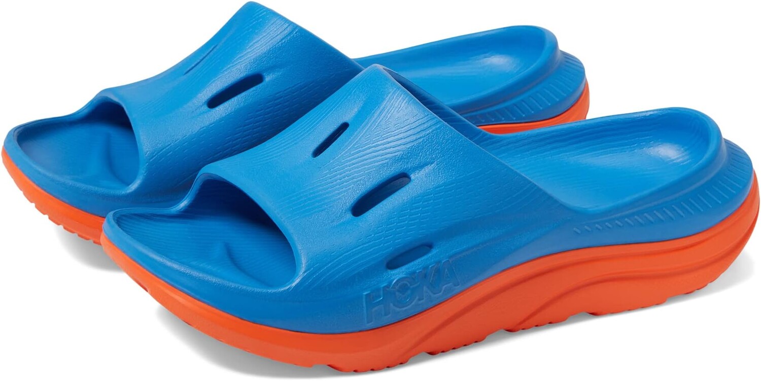 

Сандалии Ora Recovery Slide 3 Hoka, цвет Coastal Sky/Vibrant Orange