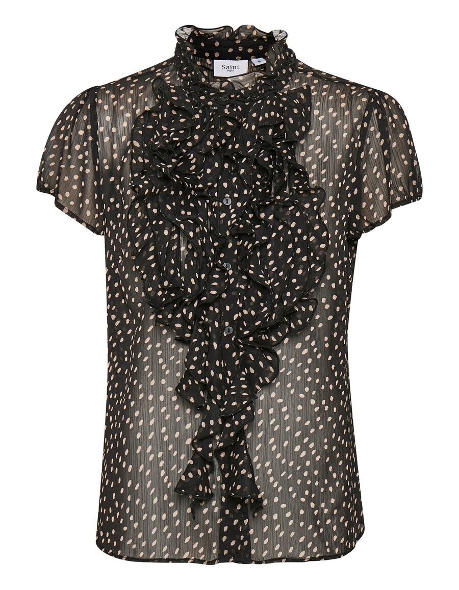 

Блузка с коротким рукавом SAINT TROPEZ Blouse Lilja, черный