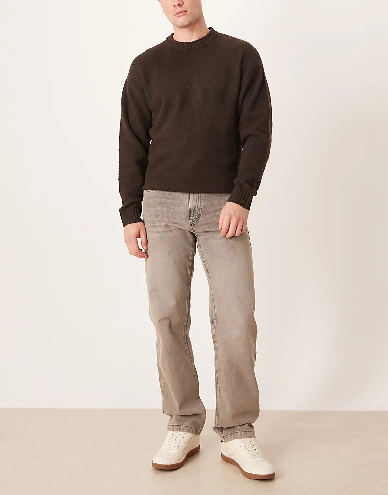 

Прямые джинсы ASOS DESIGN серого оттенка