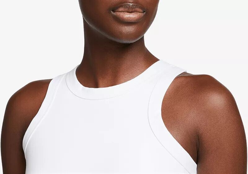 Женская укороченная майка Nike One Fit Dri-FIT, белый — фото 3