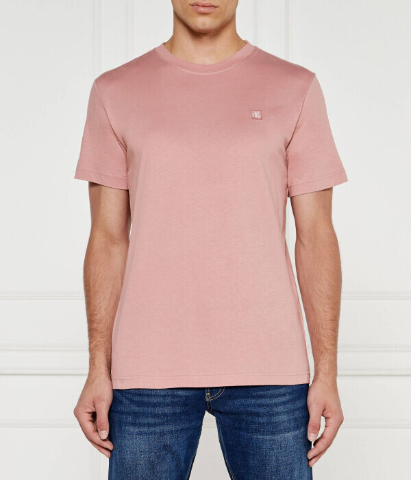 

Футболка мужская Calvin Klein Jeans хлопковая с монограммой, розовый