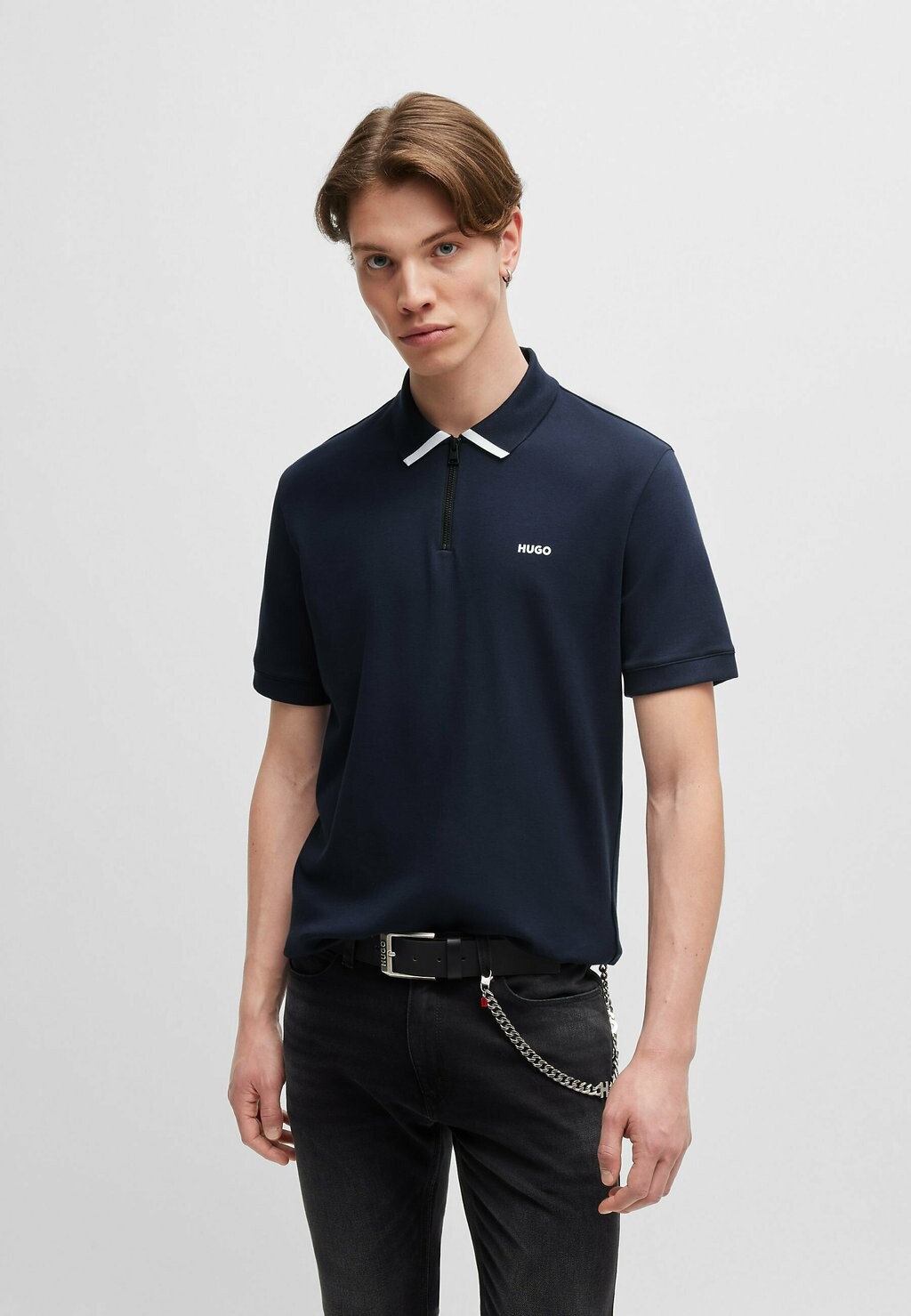 

Рубашка-поло Dalomino HUGO, темно-синий