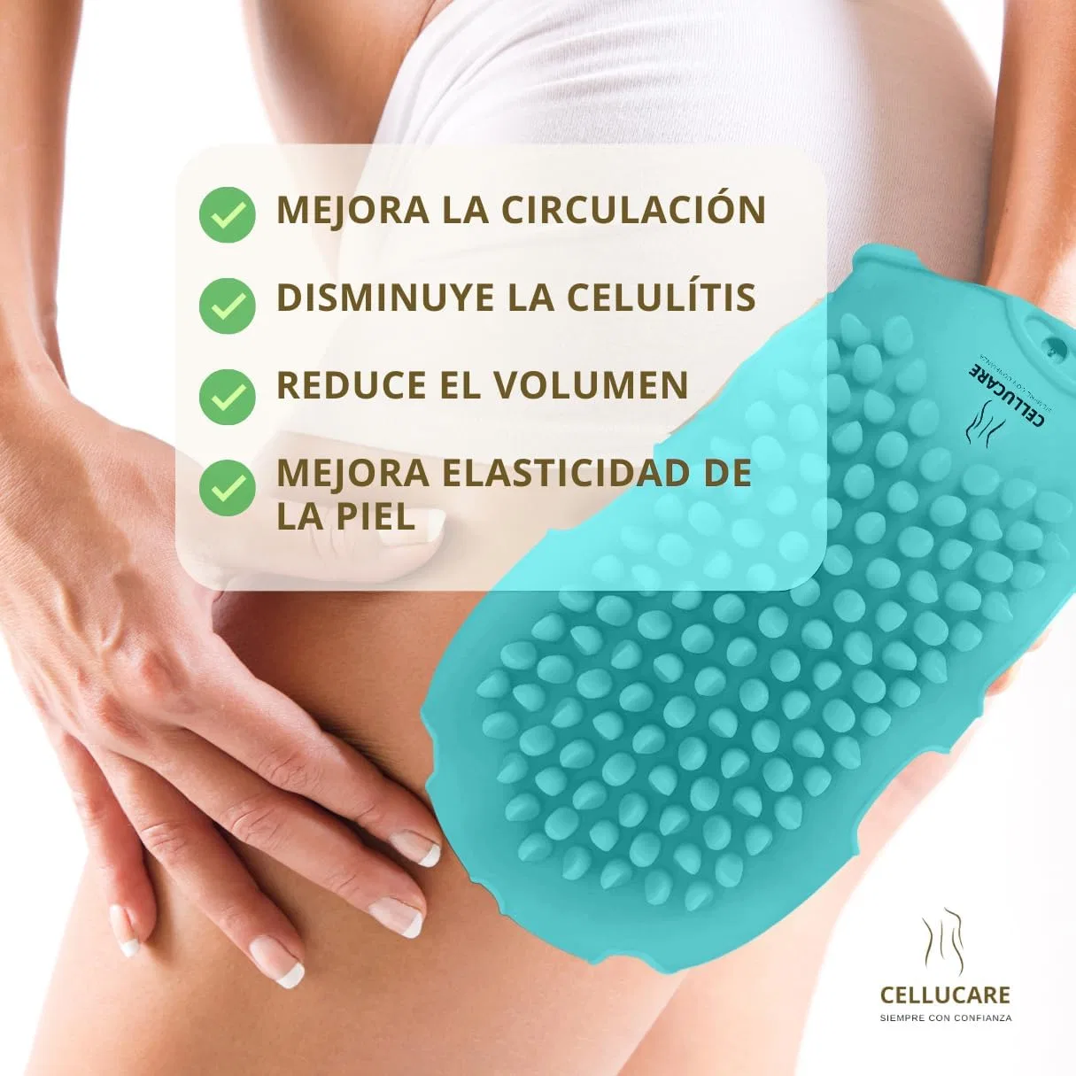 Антицеллюлитная массажная перчатка Ejoyous из силикона Cellucare, Blue — фото 2