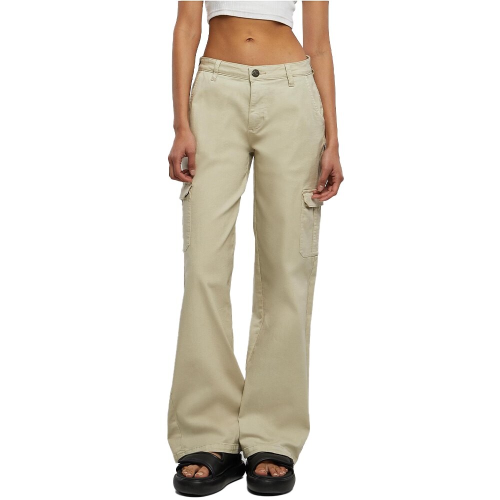 

Брюки Urban Classics Straight Denim High Waist Cargo, бежевый