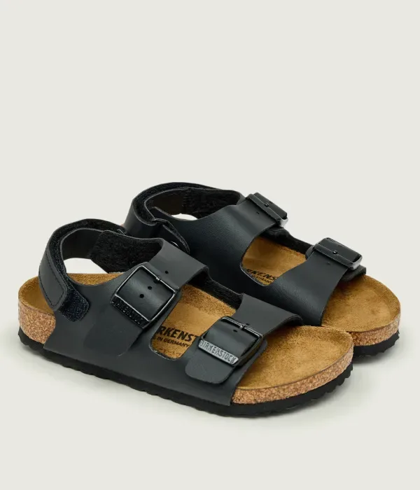 Детские кожаные сандалии AS Kids Milano narrow fit Birkenstock, черный — фото 4