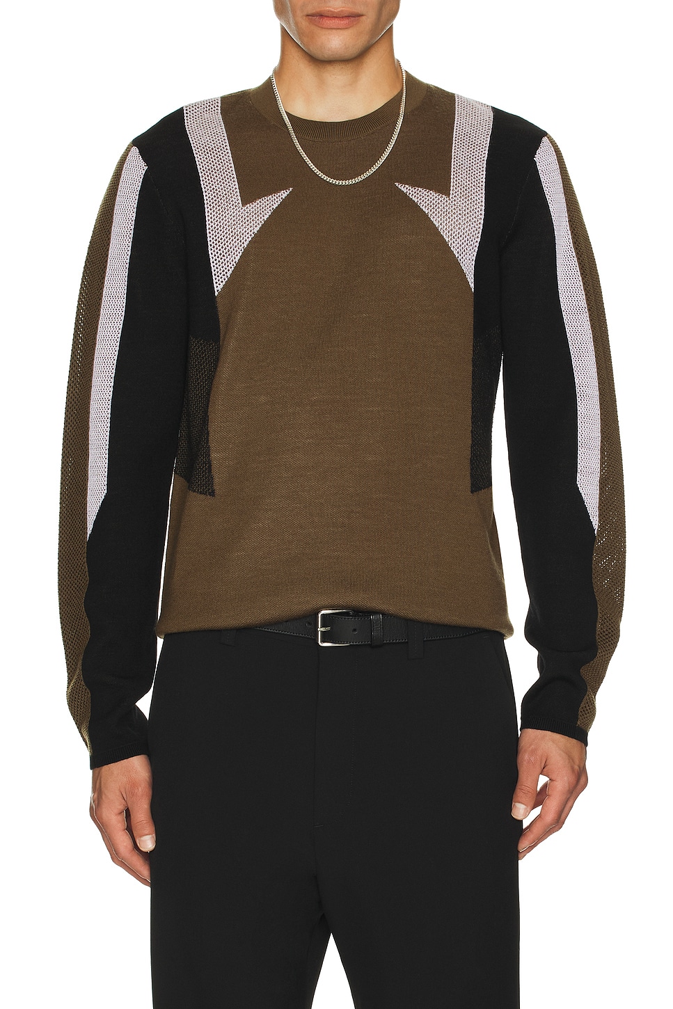 

Футболка Sport Crew Helmut Lang, Black, Ivory, & Cognac