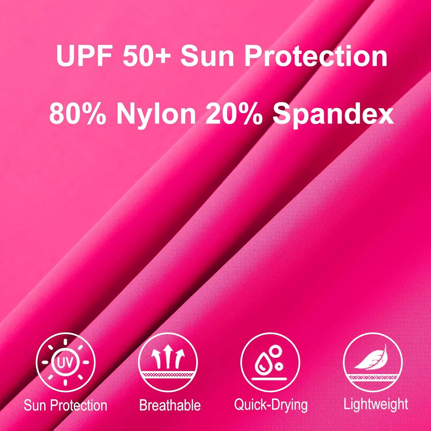 Рашгард для мальчиков и девочек UPF 50+, Shouldin, Hot Pink — фото 4
