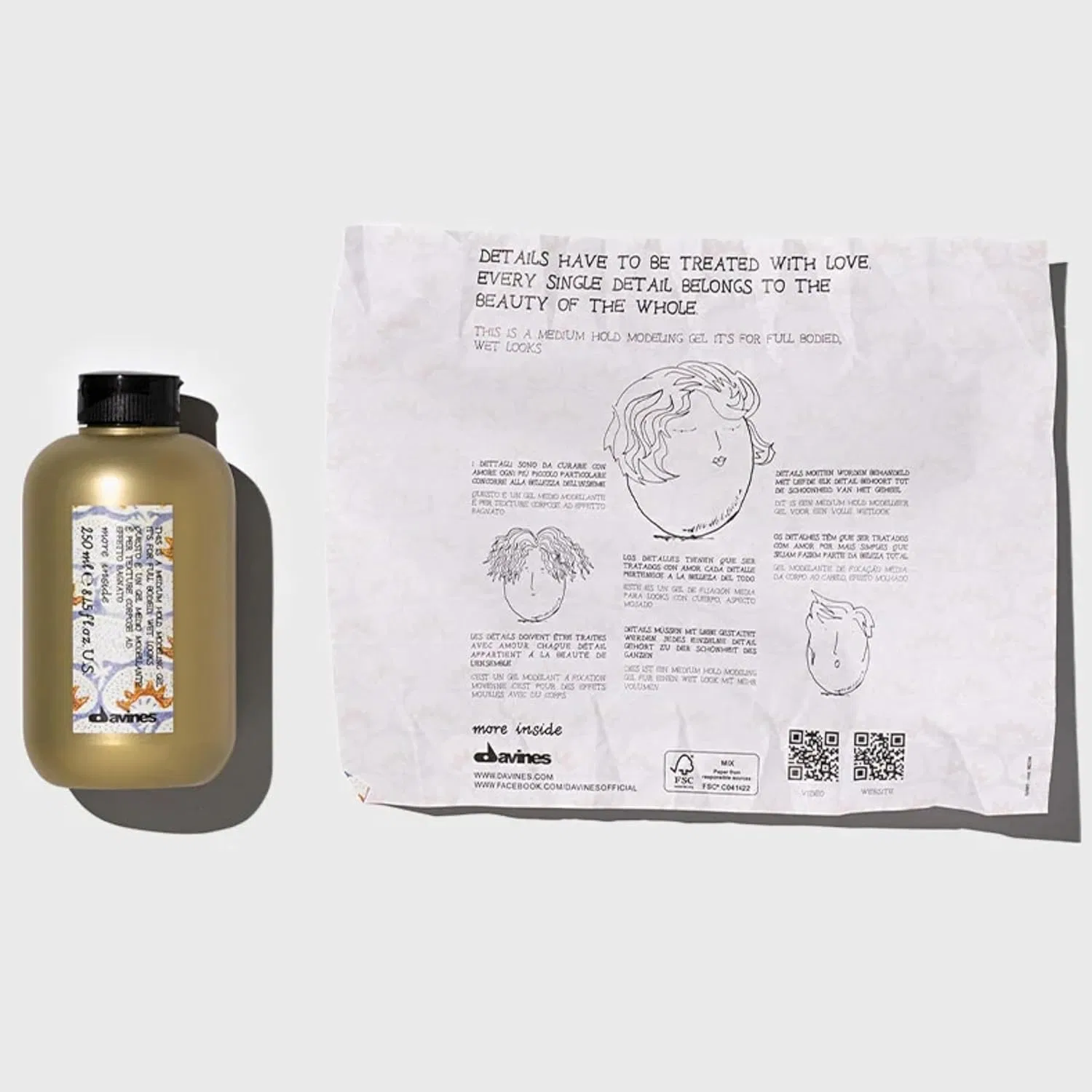 Моделирующий гель средней фиксации «More Inside This is a Medium Hold Modeling Gel» от Davines Davines — фото 2