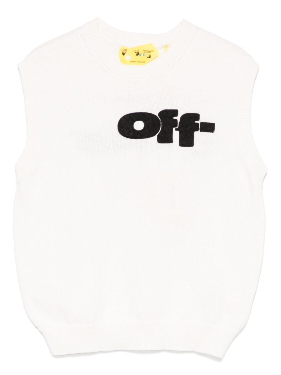 

Off-White Kids свитер с вышитым логотипом, нейтральный цвет