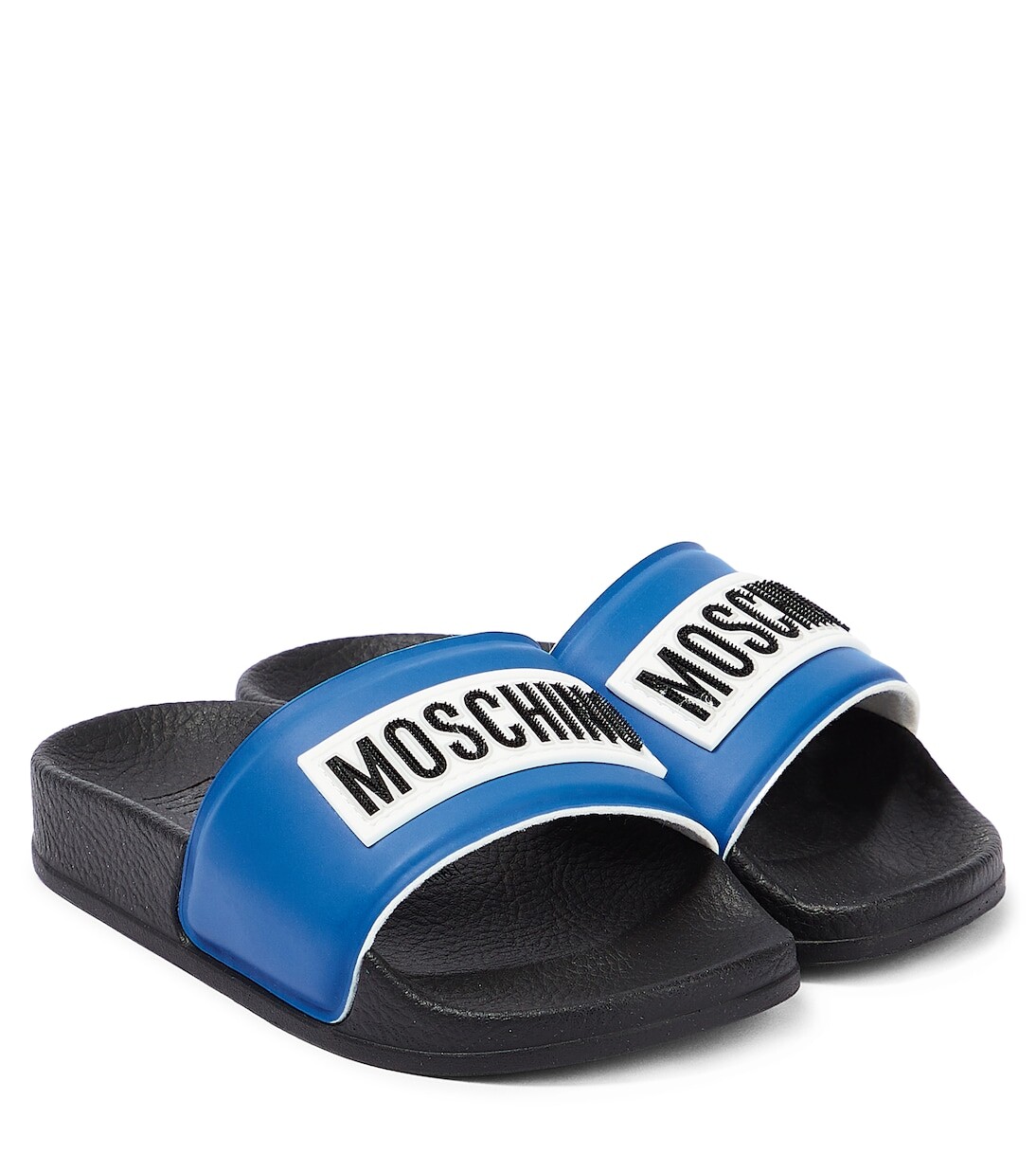

Резиновые шлепанцы с логотипом Moschino Kids, мультиколор
