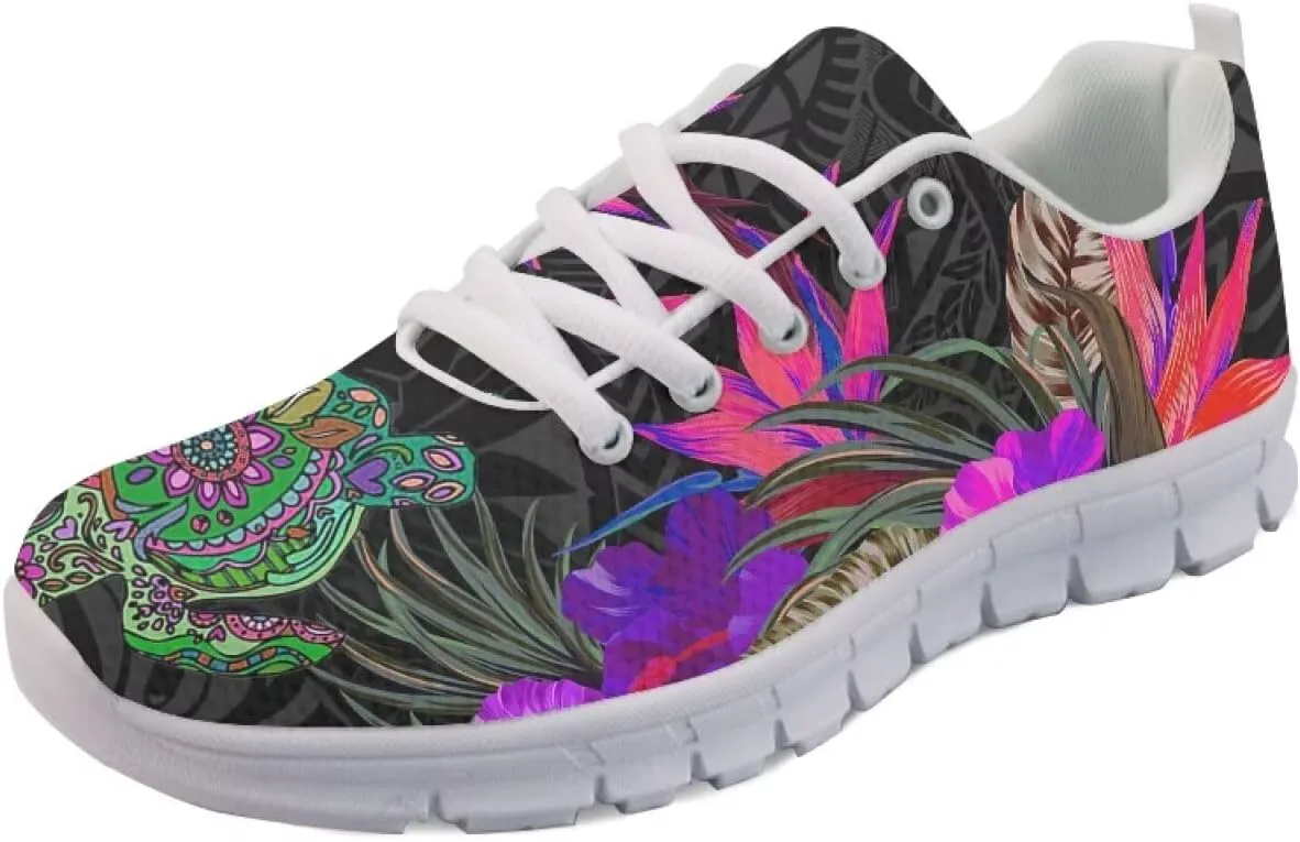 

AmzPrint Кроссовки для ходьбы и бега с гавайским и полинезийским островным племенным принтом, белая подошва, обувь Самоа для мужчин, повседневные кроссовки, светло-фиолетовый